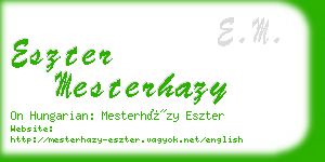 eszter mesterhazy business card